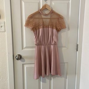 Vintage pink lace/silk dress